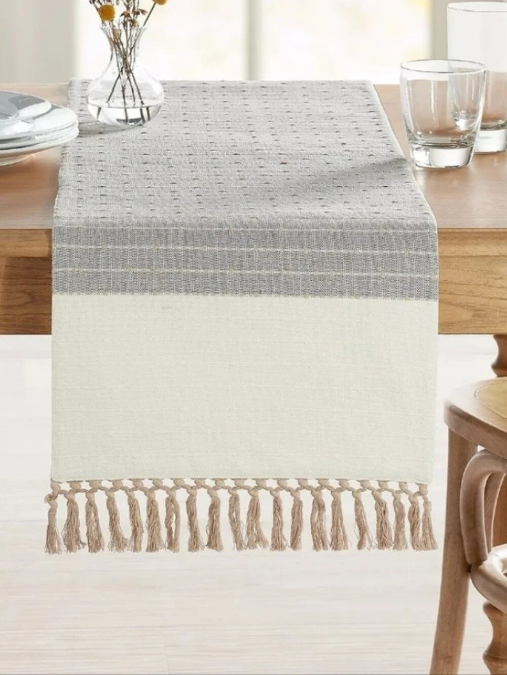 Food Network IKEA Boho Home Decor Bundle: 2 Pillow Covers + 1 Table Runner